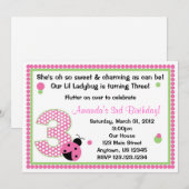 Ladybug 3 einladung (Vorne/Hinten)