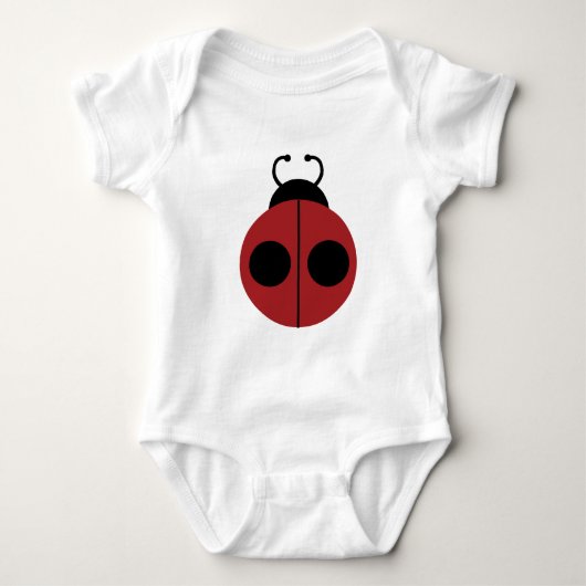 Ladybug 60er Retro cool Baby Strampler (Vorderseite)