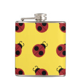 Ladybug 60er Retro cool Flachmann (Vorderseite)