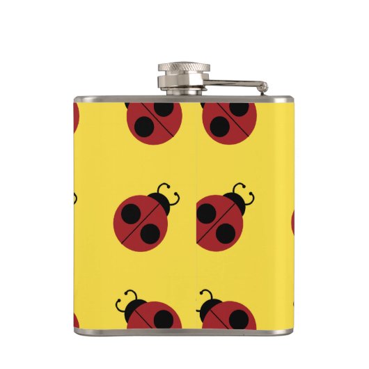 Ladybug 60er Retro cool Flachmann (Rückseite)
