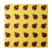 Ladybug 60er Retro cool Fliese (Vorderseite)