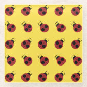 Ladybug 60er Retro cool Glasuntersetzer (Vorderseite)
