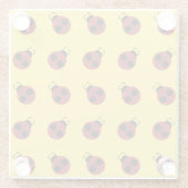 Ladybug 60er Retro cool Glasuntersetzer (Rückseite)