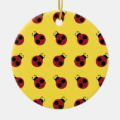 Ladybug 60er Retro cool Keramik Ornament (Vorne)