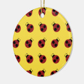 Ladybug 60er Retro cool Keramik Ornament (Links)