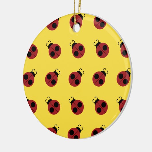 Ladybug 60er Retro cool Keramik Ornament (Links)