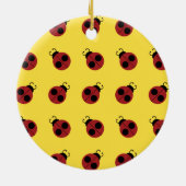 Ladybug 60er Retro cool Keramik Ornament (Hinten)
