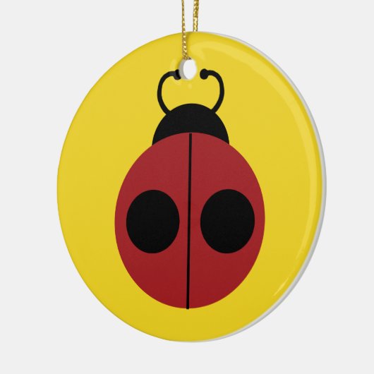 Ladybug 60er Retro cool Keramikornament (Links)