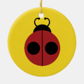 Ladybug 60er Retro cool Keramikornament (Hinten)
