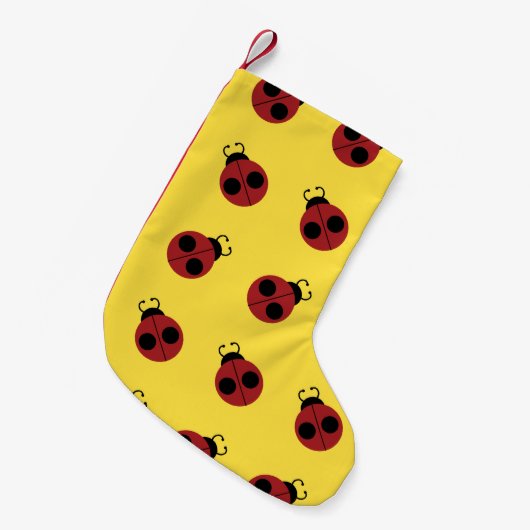 Ladybug 60er Retro cool Kleiner Weihnachtsstrumpf (Vorderansicht (hängend))
