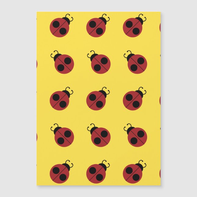 Ladybug 60er Retro cool Magnetkarte (Vorderseite)