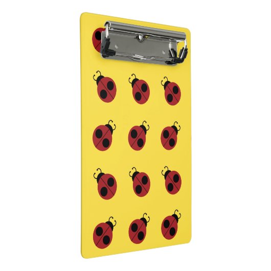 Ladybug 60er Retro cool Mini Klemmbrett (Schrägansicht)