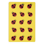 Ladybug 60er Retro cool Mini Klemmbrett (Rückseite)