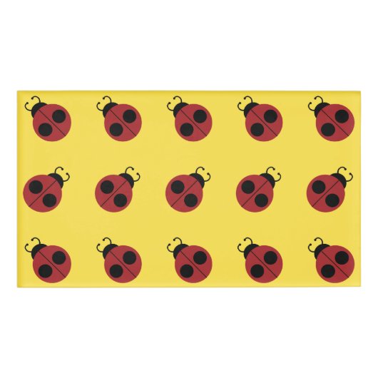 Ladybug 60er Retro cool Namenschild (Vorderseite)