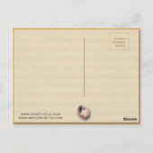 Ladybug 60er Retro cool Postkarte (Rückseite)