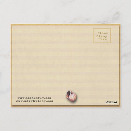 Ladybug 60er Retro cool Postkarte (Rückseite)