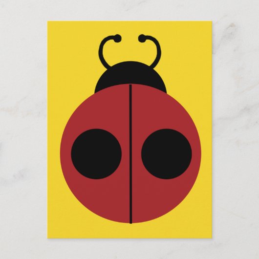 Ladybug 60er Retro cool Postkarte (Vorderseite)