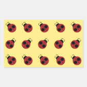 Ladybug 60er Retro cool Rechteckiger Aufkleber (Vorderseite)
