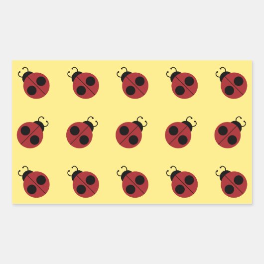 Ladybug 60er Retro cool Rechteckiger Aufkleber (Vorderseite)