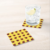 Ladybug 60er Retro cool Rechteckiger Pappuntersetzer (Vor Ort)