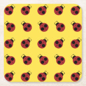 Ladybug 60er Retro cool Rechteckiger Pappuntersetzer (Vorderseite)