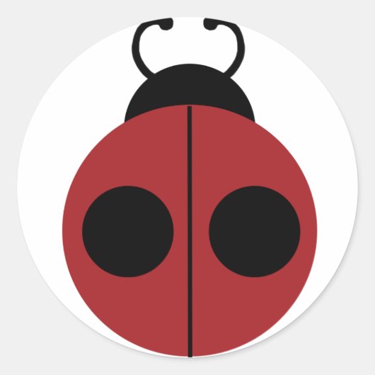 Ladybug 60er Retro cool Runder Aufkleber (Vorderseite)