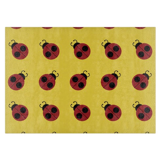 Ladybug 60er Retro cool Schneidebrett (Vorderseite)