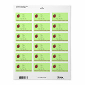 Ladybug Address Labels Adressaufkleber (Vorne)
