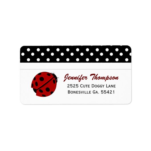 Ladybug Address Labels Adressaufkleber (Vorne)