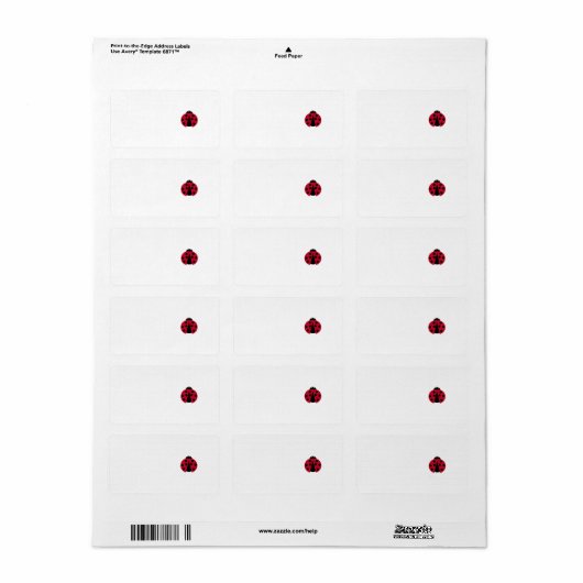 Ladybug Adressaufkleber (Vorne)