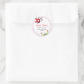 Ladybug-Adressetikett Runder Aufkleber (Tasche)