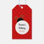 Ladybug African American Baby Girl Red & Black Geschenkanhänger (Rückseite)