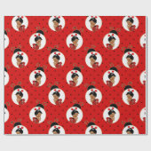 Ladybug African American Baby Girl Red & Black Geschenkpapier (Flach)