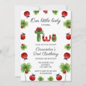 Ladybug Alphabet Letter Kids 2. Geburtstag Einladung (Vorderseite)