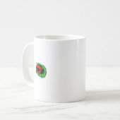 Ladybug am grünen Leaf Mini lächeln - Kaffeetasse (Vorderseite Links)