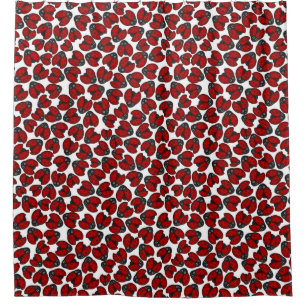 Ladybug-Ansammlung Duschvorhang