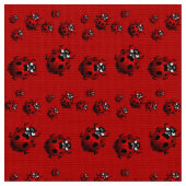 Ladybug Art Fabric Ladybird Fabric Cotton oder Pol Stoff (Nahaufnahme)