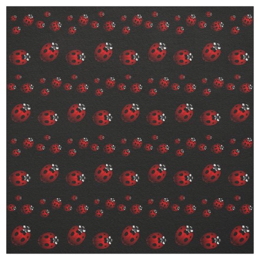 Ladybug Art Fabric Ladybird Fabric Cotton or Poly Stoff (Muster)