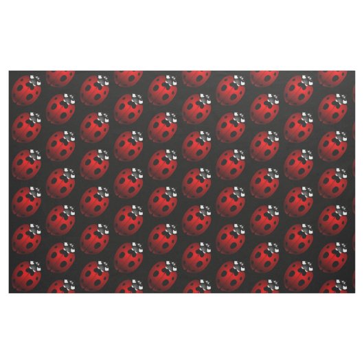 Ladybug Art Fabric Ladybird Fabric Cotton or Poly Stoff (Yard (91,4 cm))