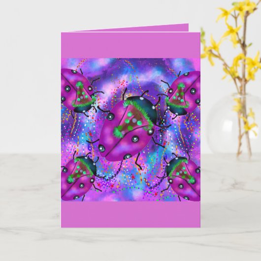 LADYBUG ART KARTE (Gelbe Blume)