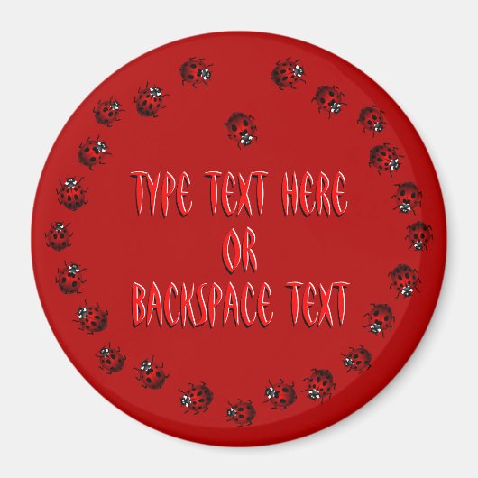 Ladybug Art Magnet Custom Ladybug Kühlschrankmagne (Vorne)