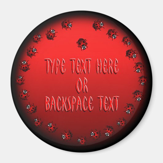 Ladybug Art Magnet Custom Ladybug Kühlschrankmagne (Vorne)