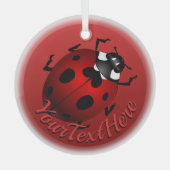 Ladybug Art Ornament Ladybug Weihnachtsdekoratione Aus Glas (Vorderseite)