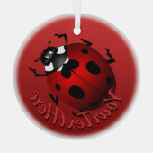 Ladybug Art Ornament Ladybug Weihnachtsdekoratione Aus Glas (Rückseite)