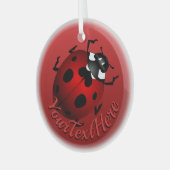 Ladybug Art Ornament Ladybug Weihnachtsdekoratione Aus Glas (Vorderseite links)
