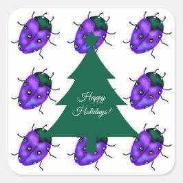 LADYBUG ART QUADRATISCHER AUFKLEBER