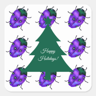 LADYBUG ART QUADRATISCHER AUFKLEBER