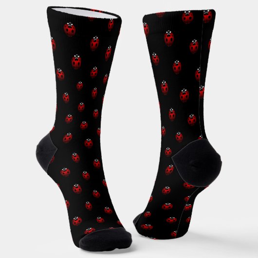 Ladybug Art Socks Cute Ladybird Socks Customize Socken (Gewinkelt)