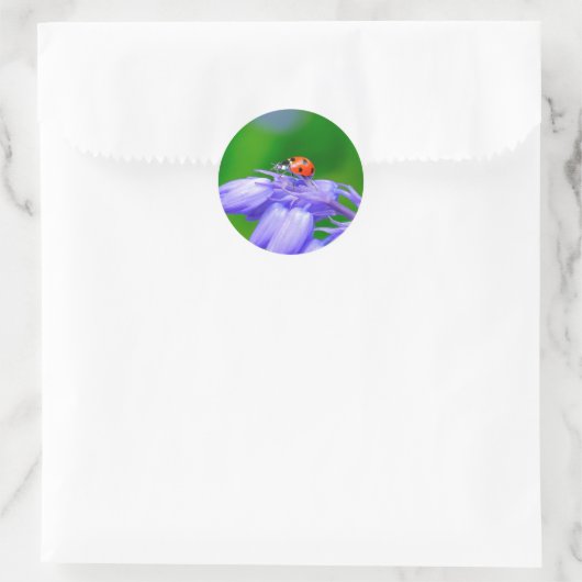Ladybug auf Bluebells Stickers (Tasche)