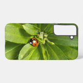 Ladybug auf Blume Samsung Galaxy Hülle (Rückseite (Horizontal))